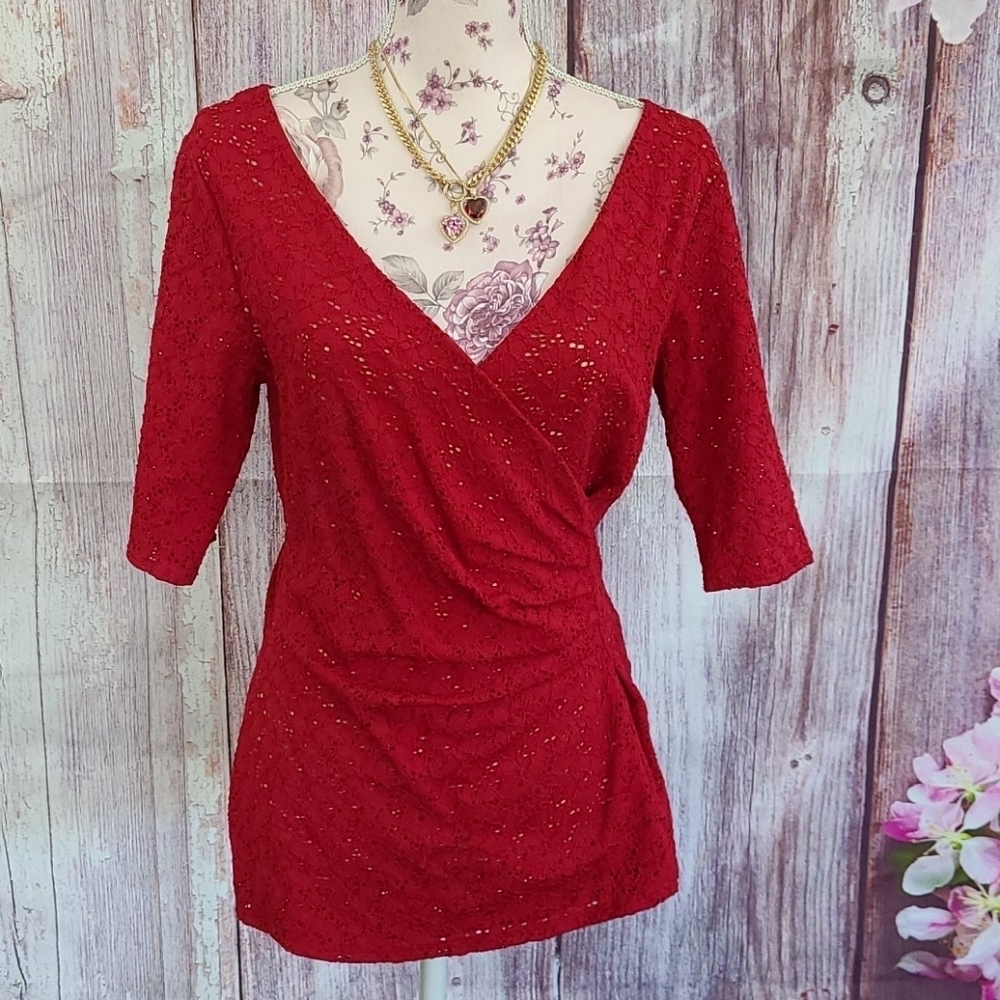 Red Lace Top
